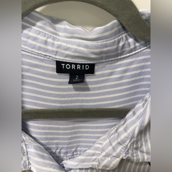 Womens Torrid Blouse Embroidered Button Up Long Sleeve Shirt - Picture 5 of 9